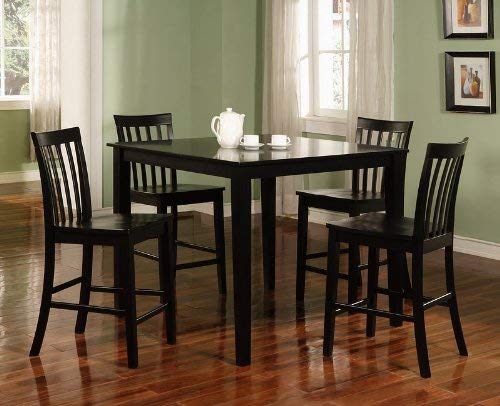 Brookville 5-Piece Black Counter Dining Room Set