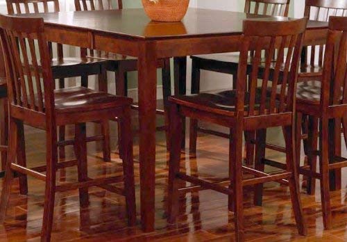 Counter Height Dining Table Contemporary Style Walnut Finish