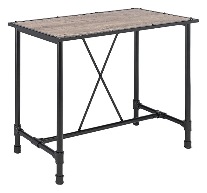 Acme Furniture 72030 Caitlin Bar Table, Rustic Oak & Black