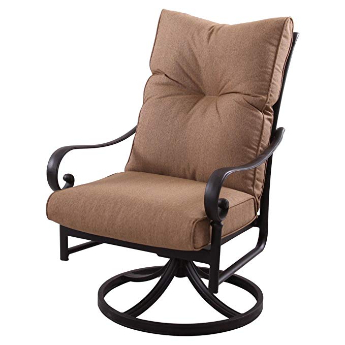 Darlee Santa Anita Patio Swivel Chair in Antique Bronze (Set of 2)