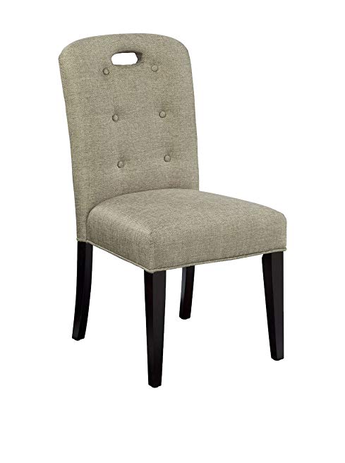 Bassett Mirror Bartlett Slotback Parsons Chair, Linen Tweed, Set of Two