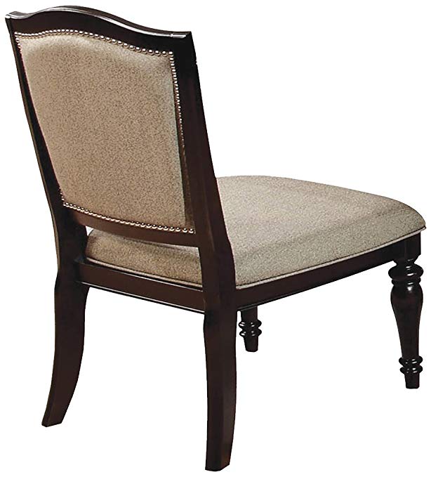 Furniture of America Glentelle Formal Side Chair, Dark Walnut Finish, Set of 2