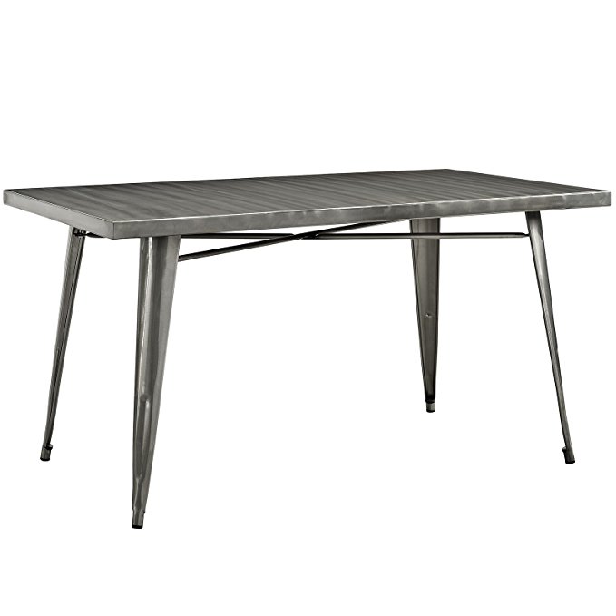 Modway Alacrity Dining Table, Gun Metal