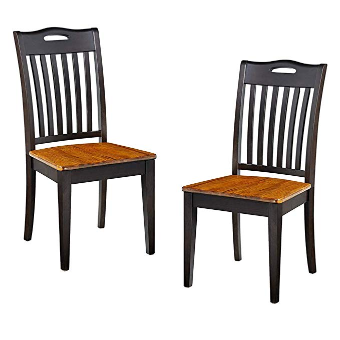 Furniture At Home American Heritage Collection Side Chair, Set of 2, Chocolate Oak