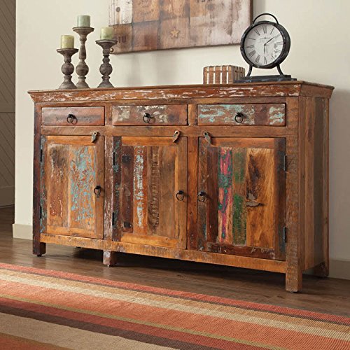 Coaster 3 Drawer 3 Door Sideboard in Reclaimed Wood