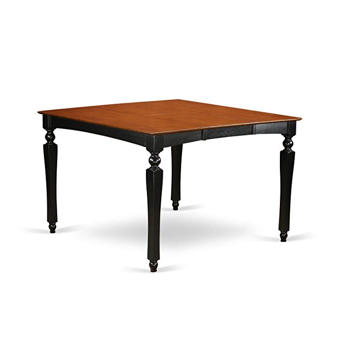 East West Furniture CHT-BLK-T Counter Height Dining Table with 18-Inch Butterfly Leaf