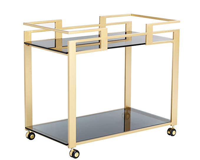 Sunpan Modern Avondale bar Cart, Gold