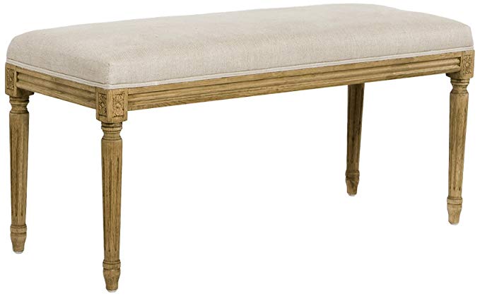 Zentique B014 E255 A003 Lille Bench in Natural Oak/Linen