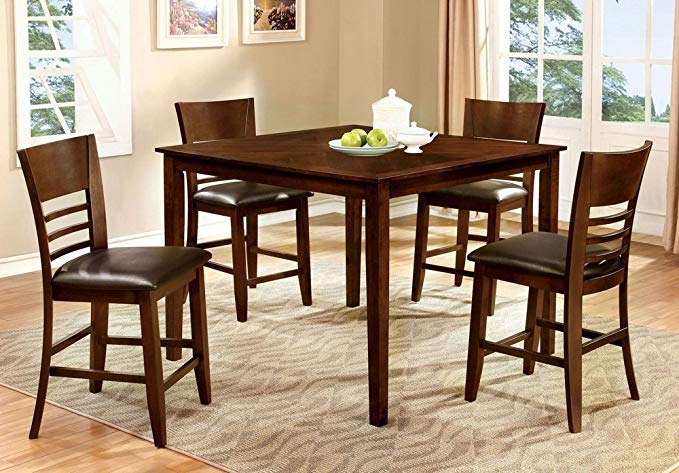 247SHOPATHOME IDF-3916PT-5PK Dining-Room, 5-Piece Set, Brown Cherry