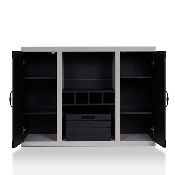 HOMES: Inside + Out FGI-1777C1 Cato Industrial Buffet, Black/Cement