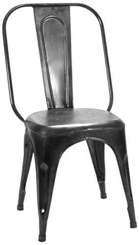 Home Elegance 5034RUTS Metal Chair, Rustic Brown, Set of 4