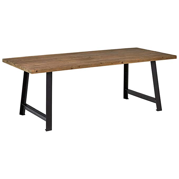 Rivet Rustic Industrial Dining Table, 86.6