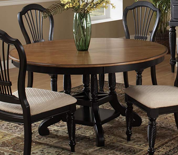 Hillsdale Wilshire Casual Dining Table in Black and Pine Finish