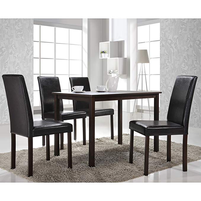 Baxton Studio 5-Piece Andrew Modern Dining Set