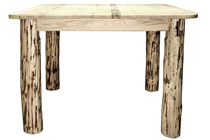 Montana Woodworks MWDT4PSV Montana Collection 4 Post Square Dining Table, Clear Lacquer Finish