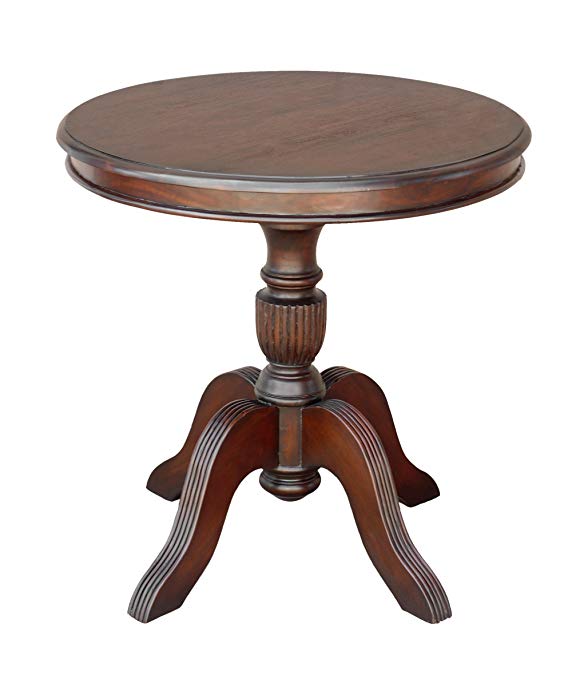 Casual Elements Venezia Round Dining Table, 31-Inch, Medium Brown