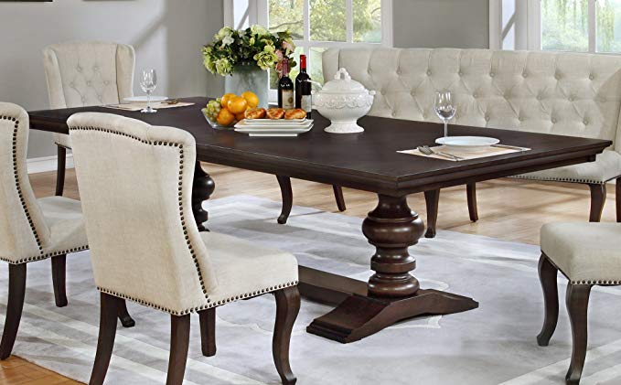 Best Quality Furniture D35T Beige Dining Table, Capuccino