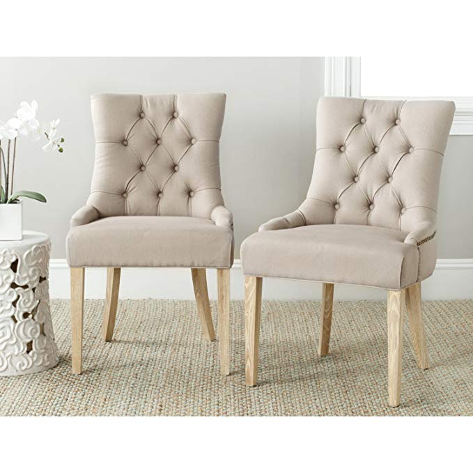 Safavieh Mercer Collection Heather Dining Chairs, Beige, Set of 2