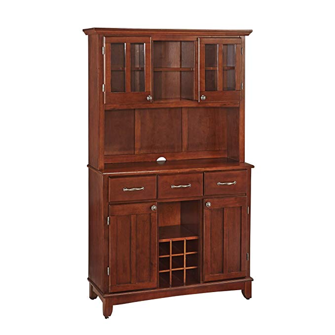 Home Styles 5100-0072-72 Buffet of Buffets Medium Cherry Wood with Hutch, Cherry Finish, 41-3/4-Inch