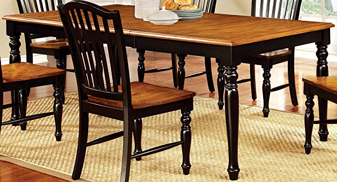 Furniture of America Antha Country Style Duo-Tone Dining Table