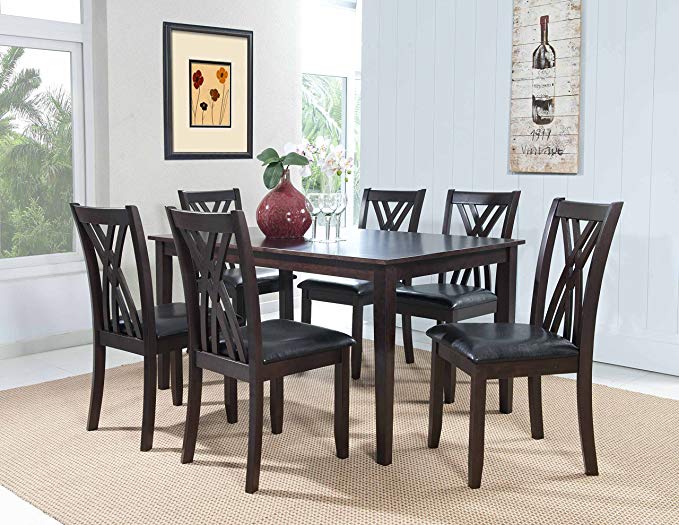 Powell 358-730A 7 Piece Master Table & Chairs, Espresso