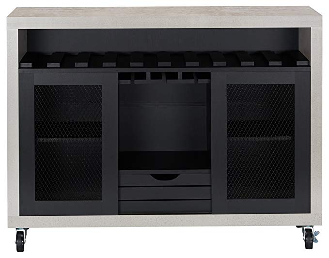 HOMES: Inside + Out FGI-1774C1 Vesta Buffet, Black/Cement