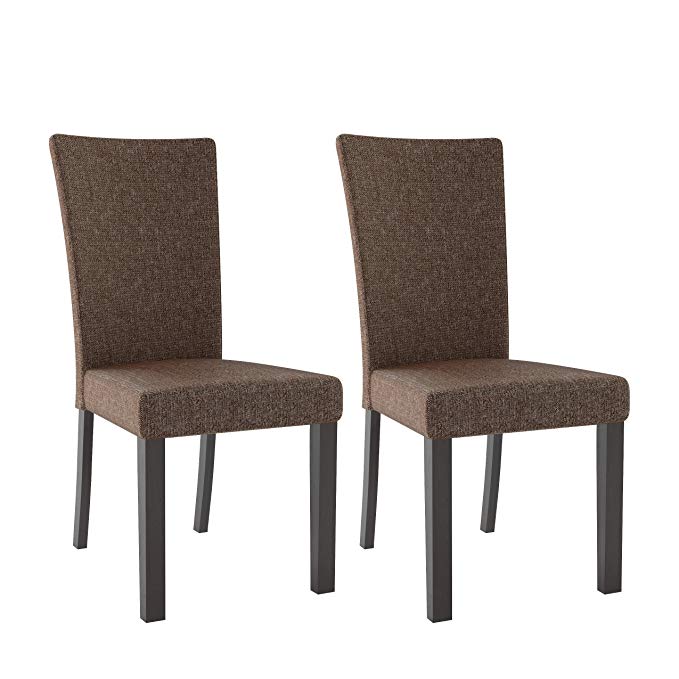 CorLiving DRC-895-C Bistro Chestnut Bark Dining Chairs, Set of 2, Cappuccino, Chestnut Bark