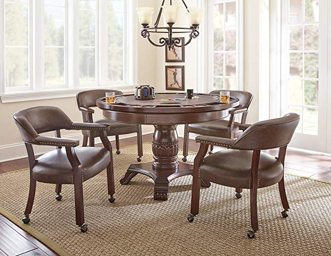 Steve Silver Company Tournament Dining and Game Table, Brown