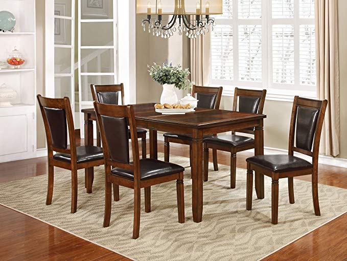 NHI Express 7Pcs Wood Dining Set