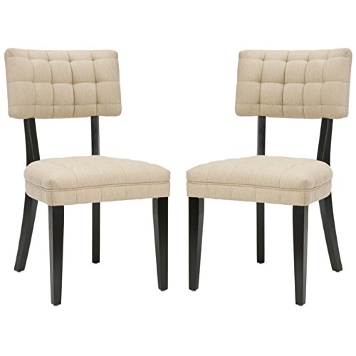 Safavieh Mercer Collection Mckenna Tufted Side Chairs, Beige, Set of 2