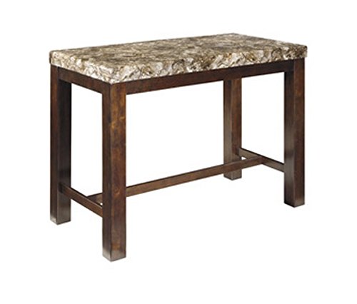 Signature Design by Ashley D567-13 Kraleene Collection Counter Height Dining Room Table, Dark Brown