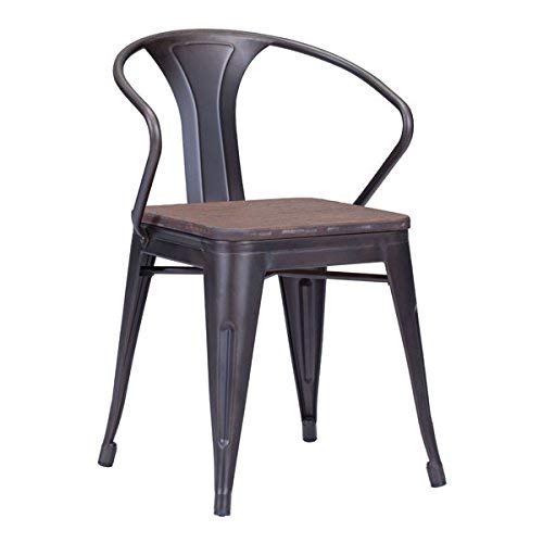 Zuo Helix Dining Chair (Set of 2), Rustic Wood