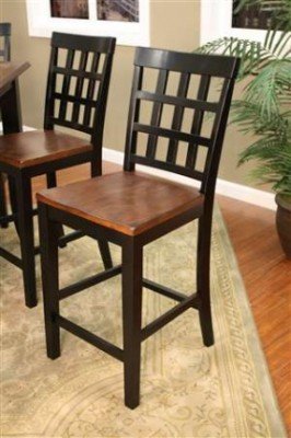 AHB Mia Square Block Back Counter Height Dining Chairs - Set of 2