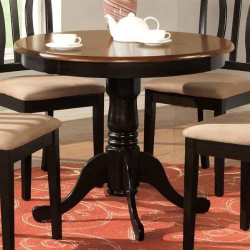 Wooden Imports AD01-T-BL&CH Antique Table 36 in. Round - Black and Cherry