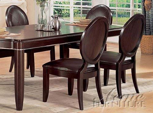 Set of 2 Dining Chairs Wenge Finish