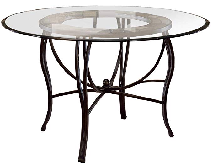 Hillsdale 4442DTB Dining Table, Black Gold/Slate Mosaic