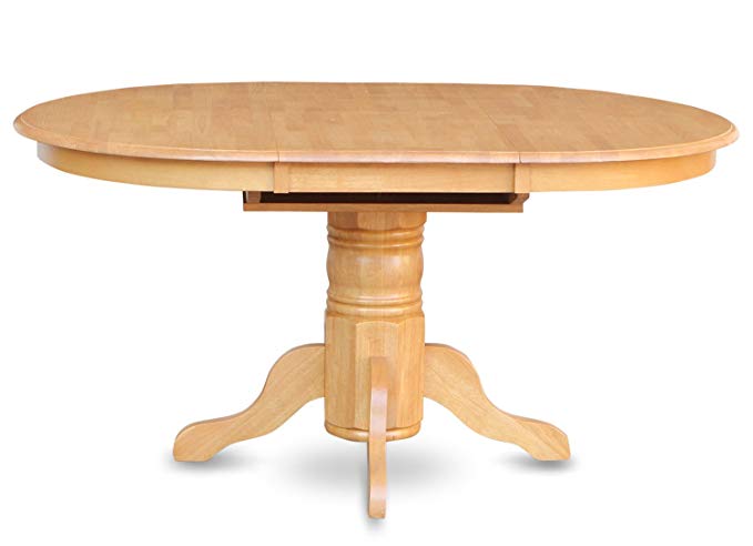 East West Furniture AVT-OAK-TP Single Pedestal Table, Oak Finish