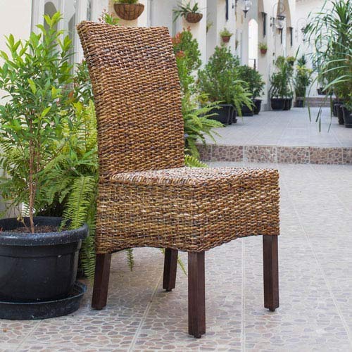 International Caravan SG-3300-2CH-IC Furniture Piece Set of Two Arizona Abaca Dining Chairs