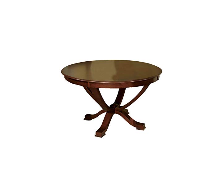 Furniture of America Rakula Round Pedestal Dining Table, Brown Cherry Finish