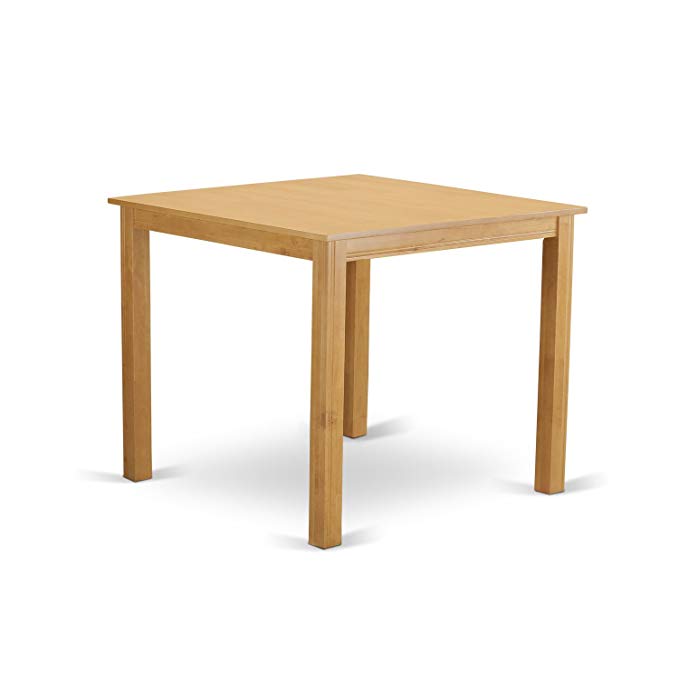 East West Furniture CFT-OAK-T Counter Height Square Table, Natural Oak Finish