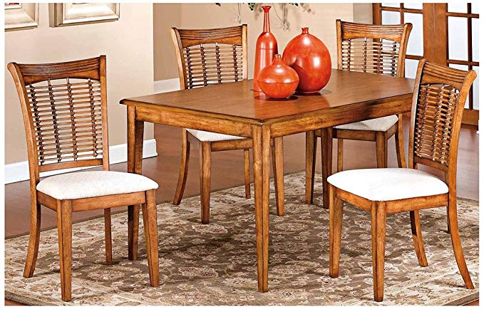 Hillsdale Furniture Rectangular Table Set w 4 Chairs in Oak - Bayberry/Glenmary