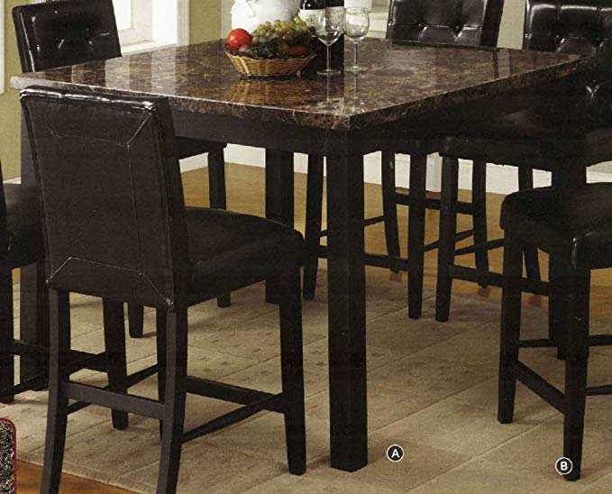 Furniture of America CM3870PT Boulder II Square Counter Leg Table Dining