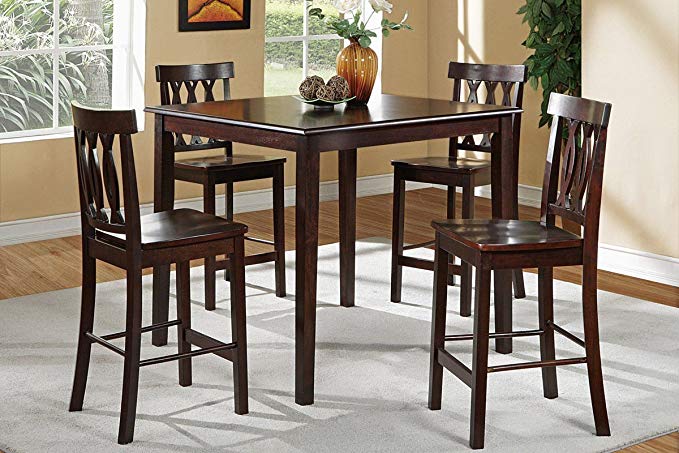 Poundex PDEX-F2259 Kitchen and Dining Room Sets, Brown