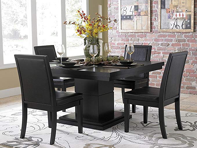 Cicero 5 Piece Dining Table Set by Home Elegance in Black