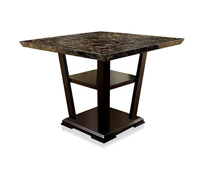 Furniture of America Alfaro Modern Faux Marble-Top Pub Dining Table