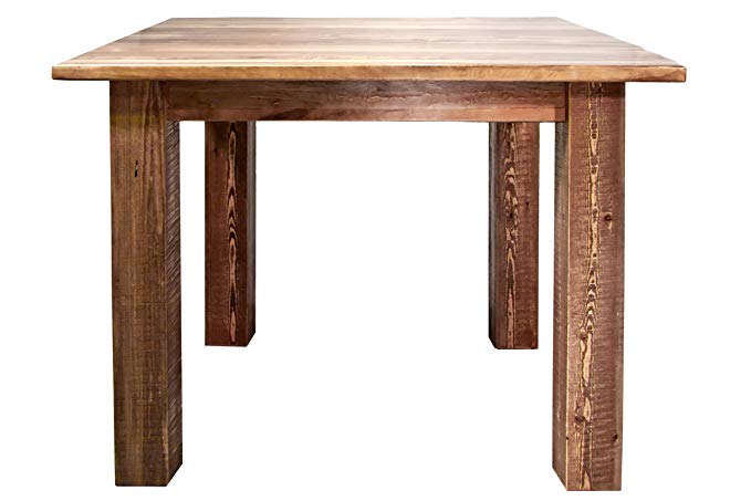 Montana Woodworks Homestead Collection 4-Post Dining Table, Stain and Lacquer Finish