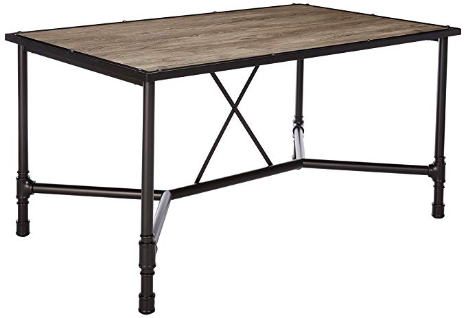 Acme Furniture 72035 Caitlin Dining Table, Rustic Oak & Black