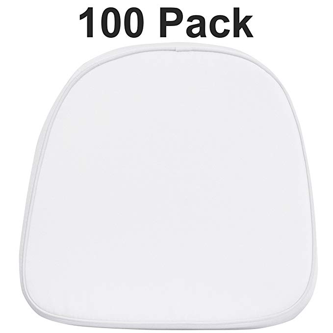 Flash Furniture 100 Pk. Kids Soft White Fabric Chiavari Chair Cushion