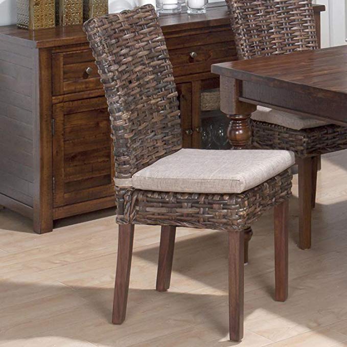 DCG Stores Urban Lodge Rattan Dining Chair - Brown (Set of 2)