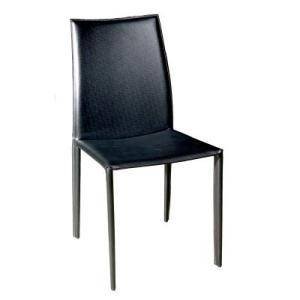 Wholesale Interiors ALC-1025-Black Rockford Leather Dining Chair in Black - Set